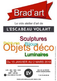 Brad'Art, le vide ateliers d'Art de l'Escabeau Volant.. Du 15 janvier au 2 mars 2018 à Chamalières. Puy-de-dome.  10H00